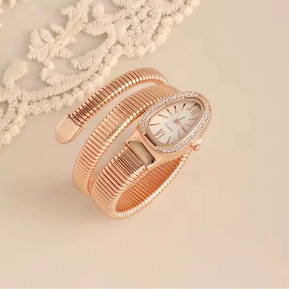 Serpenti Elegant Silver Wrap Women's Watch